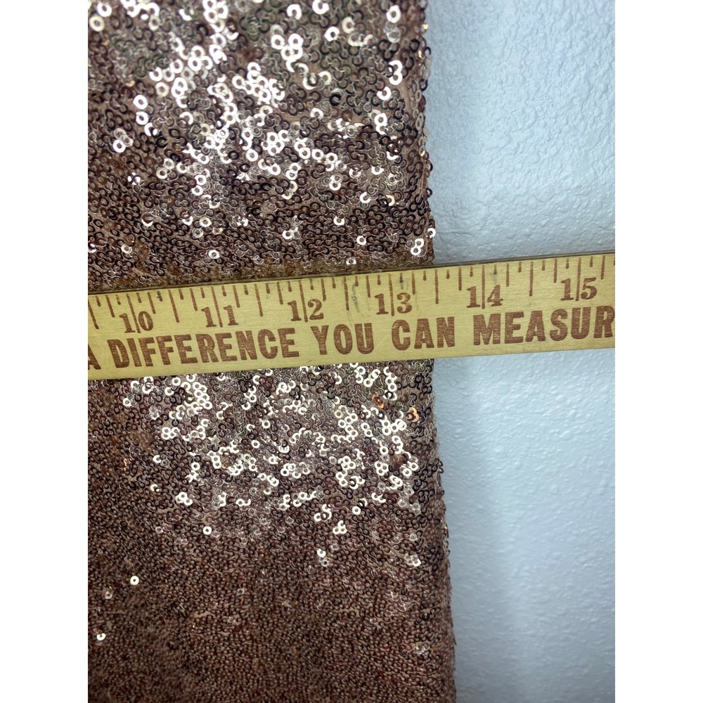Christina Wu Celebration Rose Gold Sequin Formal Gown Size 4 Evening Prom Dress - Picture 7 of 10